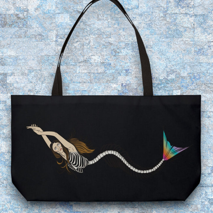 Mermaid Skeleton Art Weekender Tote Bag - Travel Tote