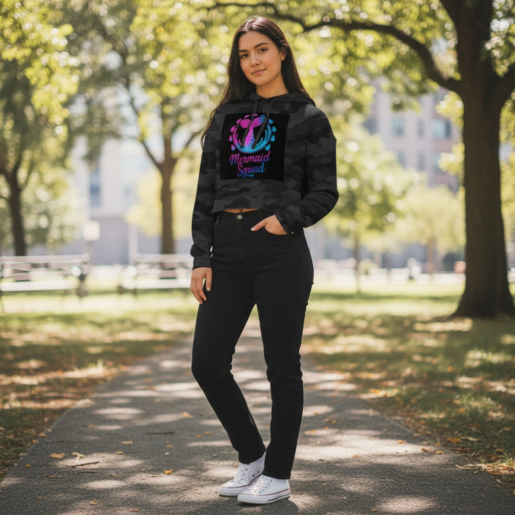 Mermaid Squad Cropped Hoodie