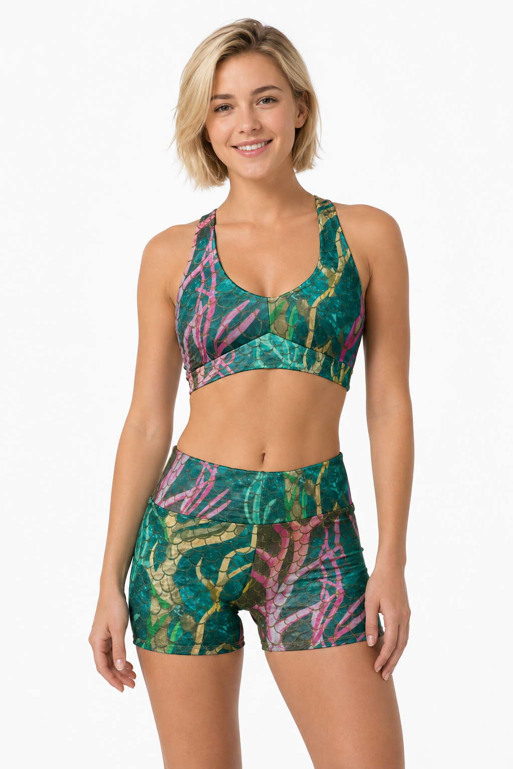 Mermaid's Net Women's Sports Bra Set