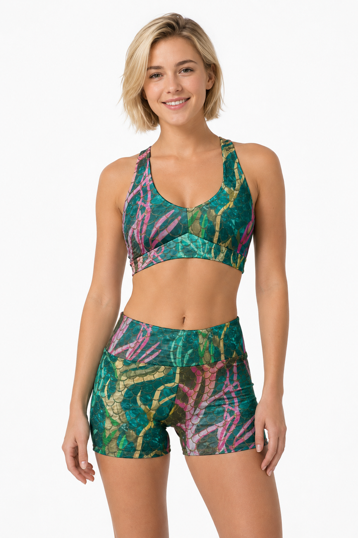 Mermaid's Net Women's Sports Bra Set