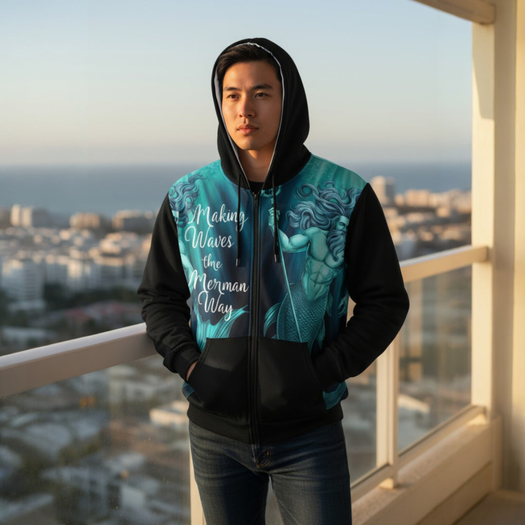 Men's Zip Hoodie - The Merman Way
