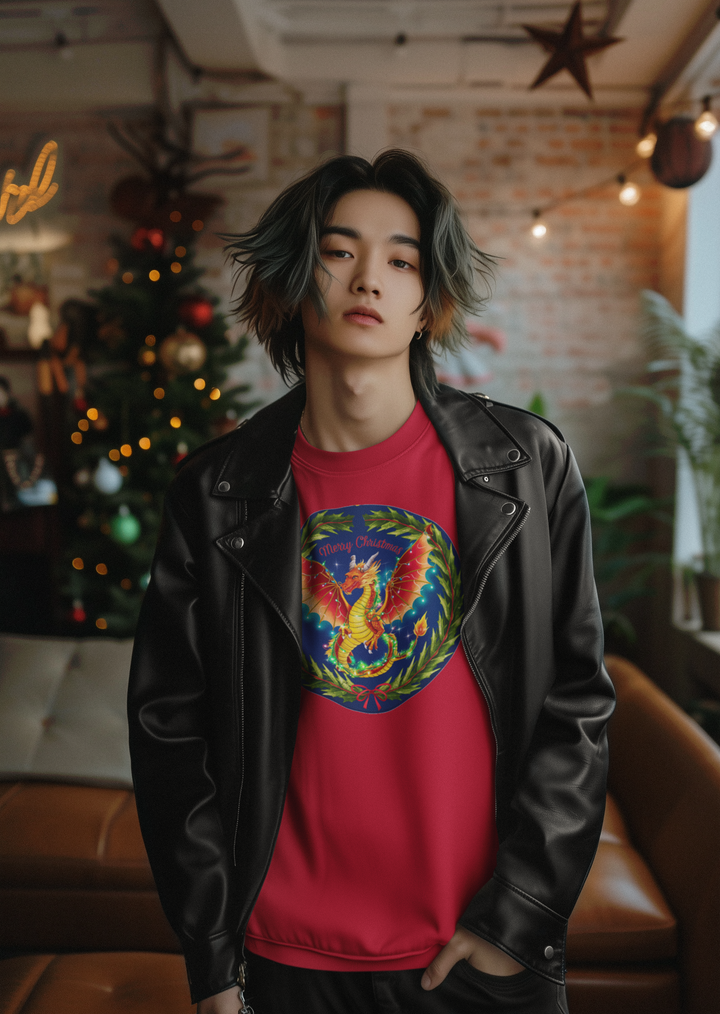 Youth Long Sleeve Competitor Tee - Christmas Dragon