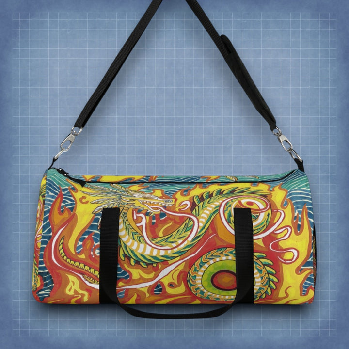 Dragon Swirl Duffel Bag – Fantasy Travel Gym Bag & Unique Weekender Gift