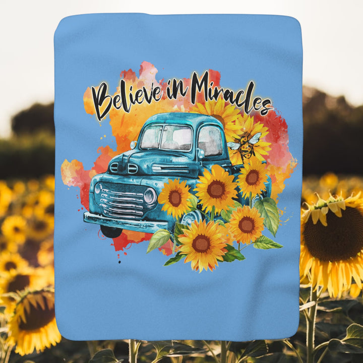Believe in Miracles Sherpa Fleece Blanket