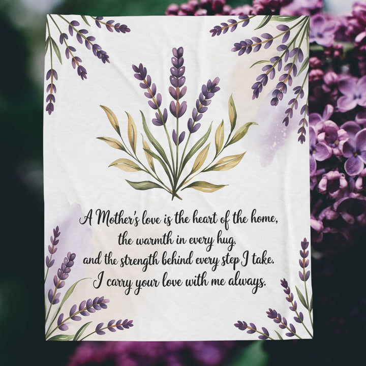 Lavender Floral Plush Blanket – "A Mother’s Love"