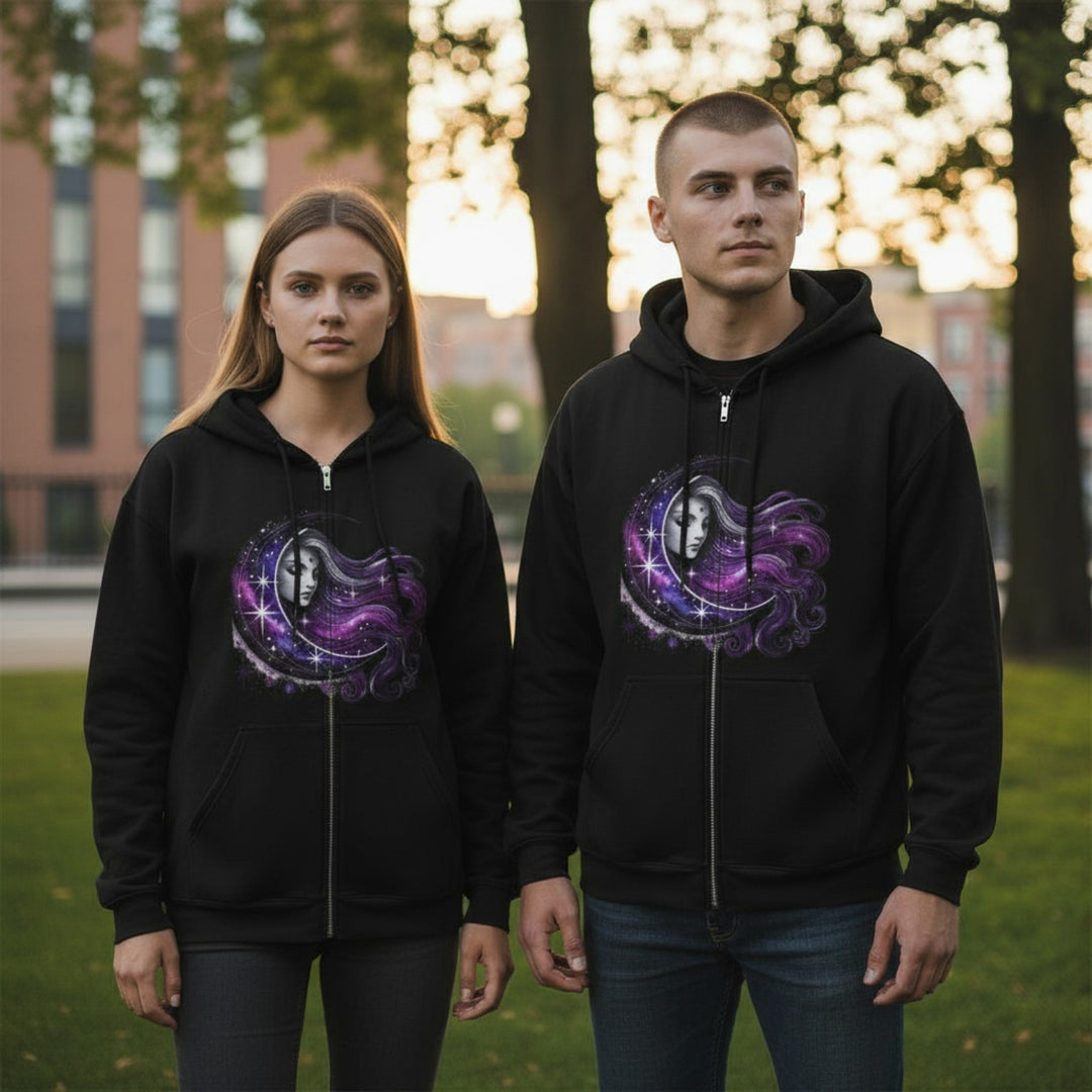 Moon Goddess - Unisex Heavy Blend™ Full Zip Hooded Sweatshirt