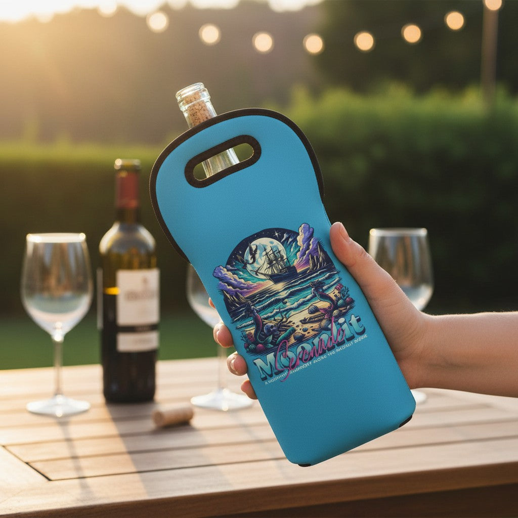 Wine Tote Bag - Moonlit Mermaid Serenade