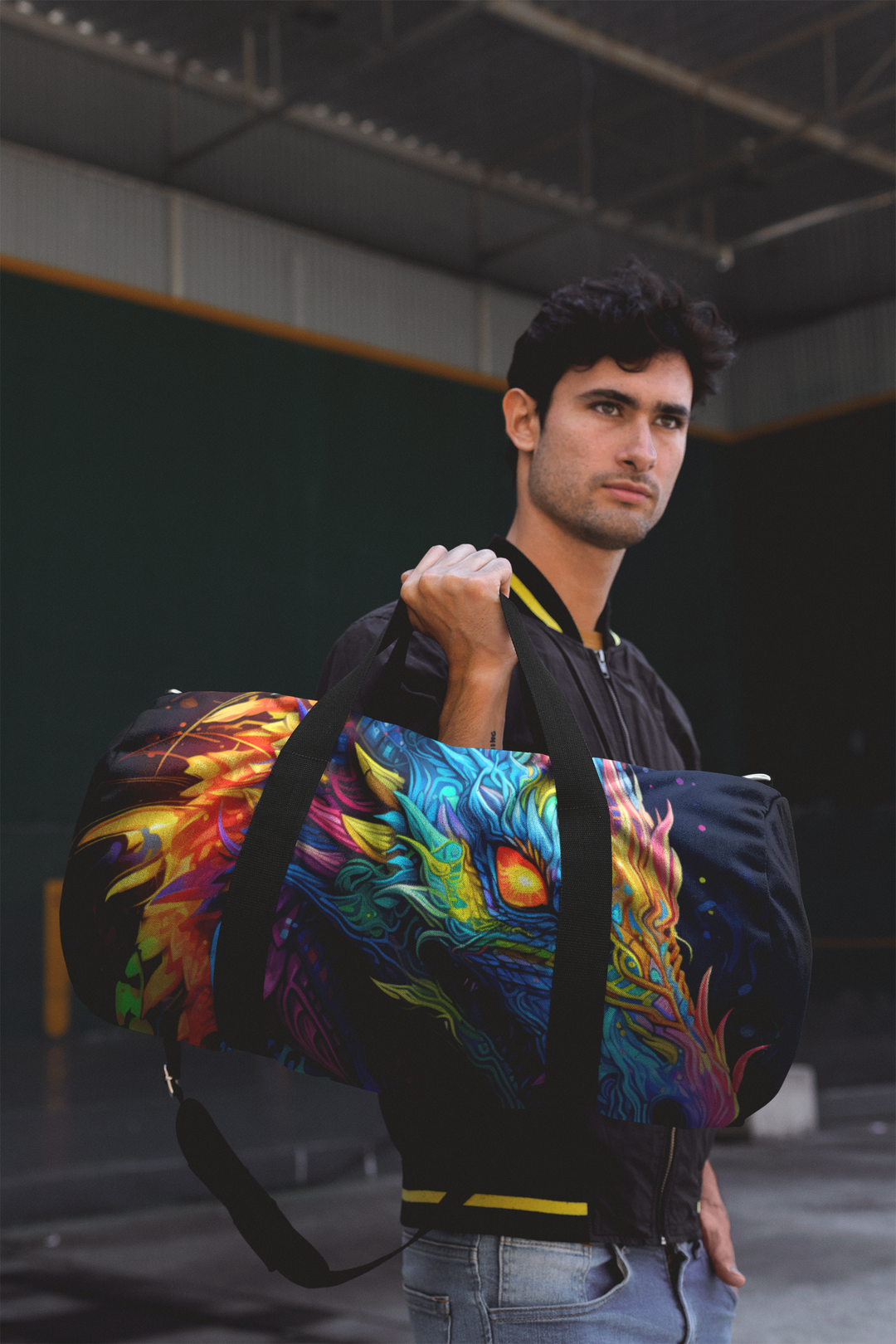 Duffel Bag - Neon Dragon