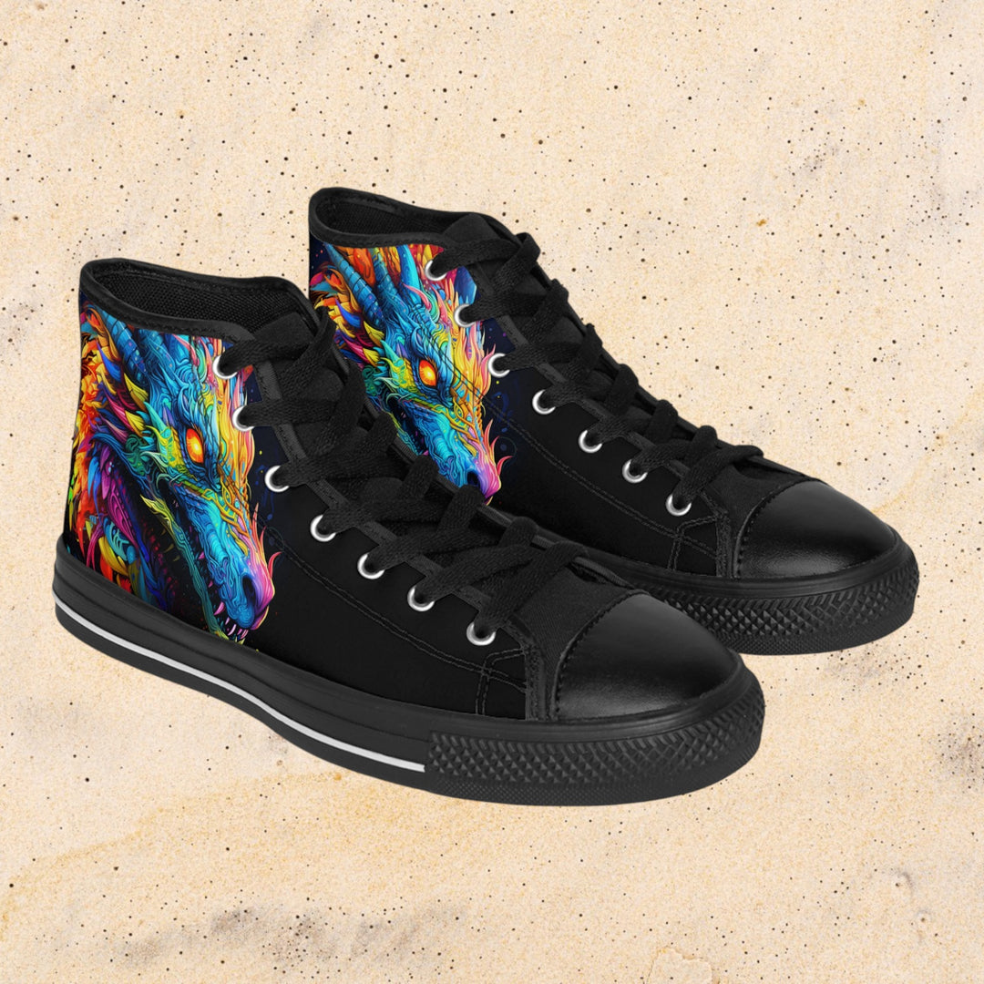 Men's Classic Sneakers - Neon Dragon