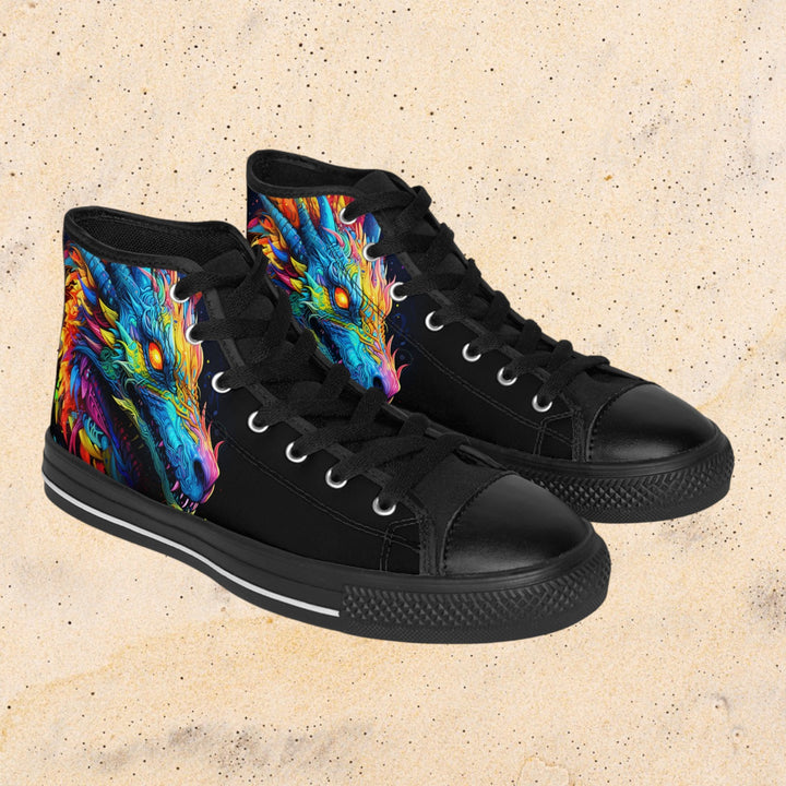 Men's Classic Sneakers - Neon Dragon