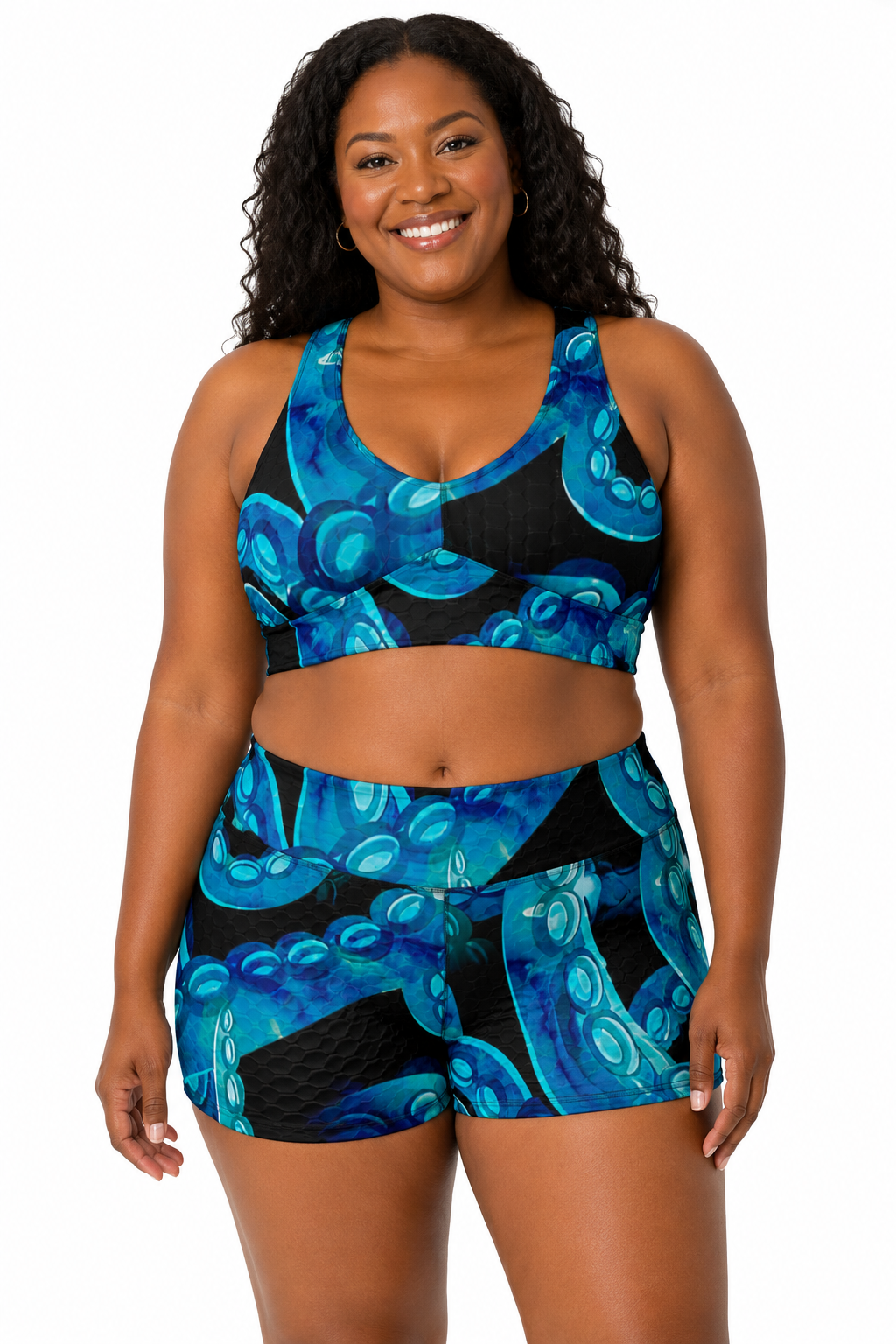 Octopus Delight Sports Bra and Shorts Set