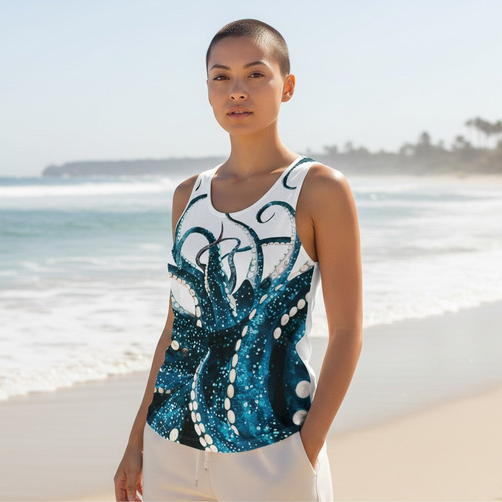Deep Sea Octopus Unisex Tank Top | Ocean-Inspired Summer Wear