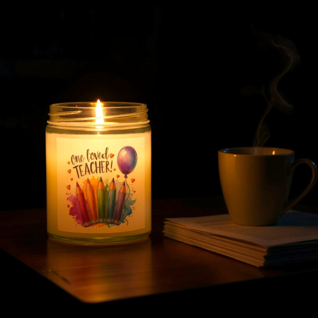 Scented Coconut Apricot Candles (4oz, 9oz) - One Loved Teacher