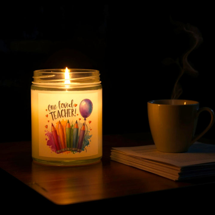 Scented Coconut Apricot Candles (4oz, 9oz) - One Loved Teacher