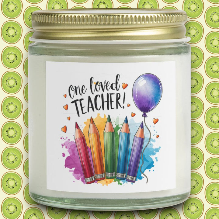 Scented Coconut Apricot Candles (4oz, 9oz) - One Loved Teacher