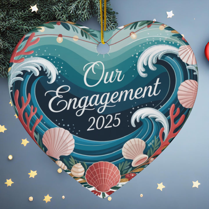 Our Engagement 2025 - Ocean Theme Ceramic Ornament