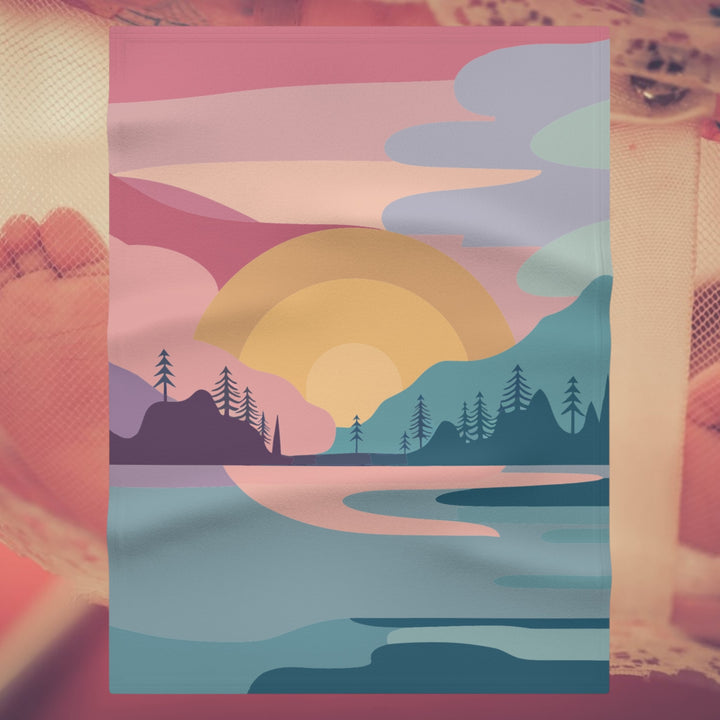 Baby Blanket - Pastel Scene Soft Fleece