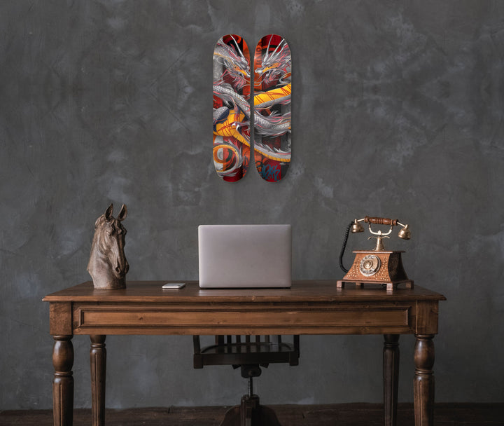 2 Skateboard Series Art - Dragon Love