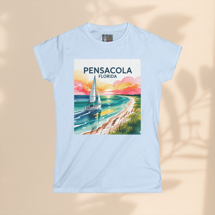 Pensacola Florida Women's Softstyle Tee - Relaxed Beach Vibe T-Shirt