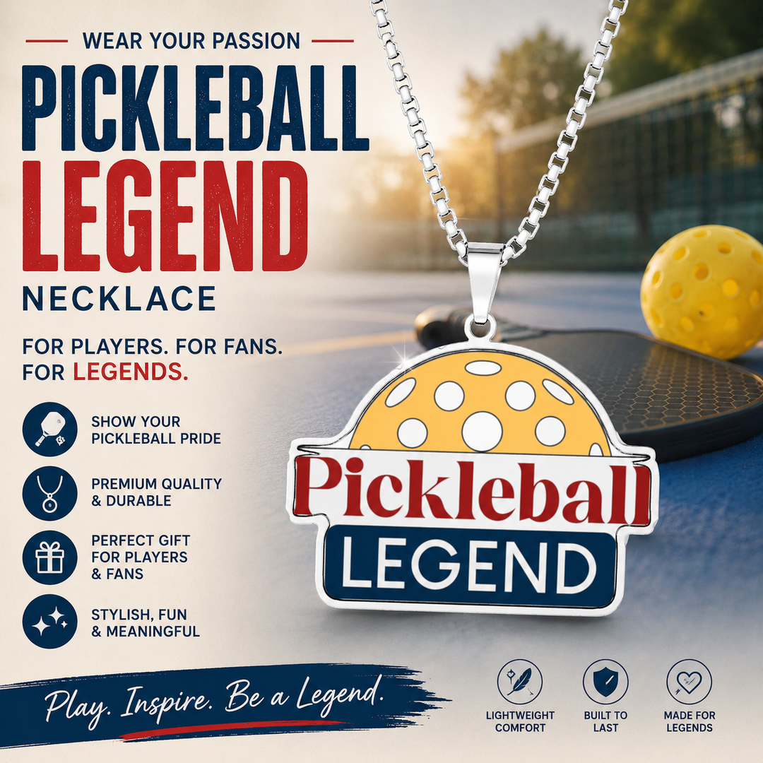 Pickleball Legend Pendant Necklace | Gift for Pickleball Players