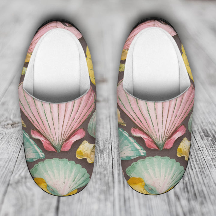 Women's Indoor Slippers - Pink Seashells