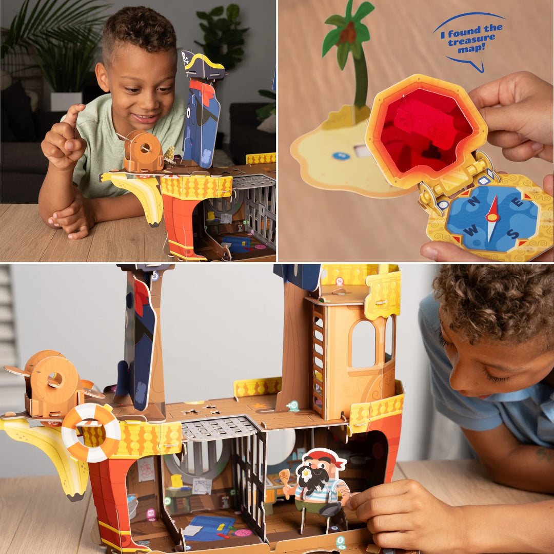 Banana-Rama Pirate Ship Playset | Buildable Pirate Toy for Kids