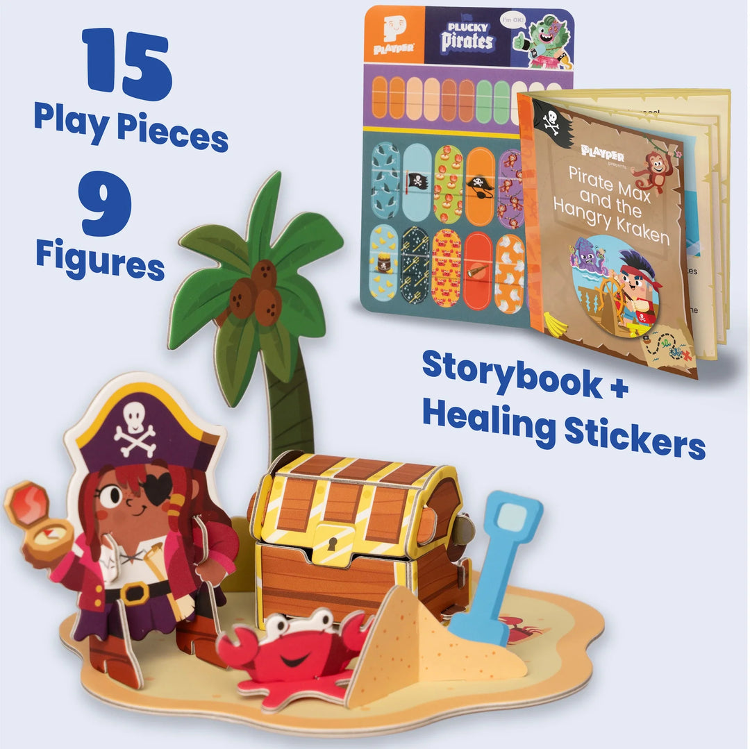 Banana-Rama Pirate Ship Playset | Buildable Pirate Toy for Kids