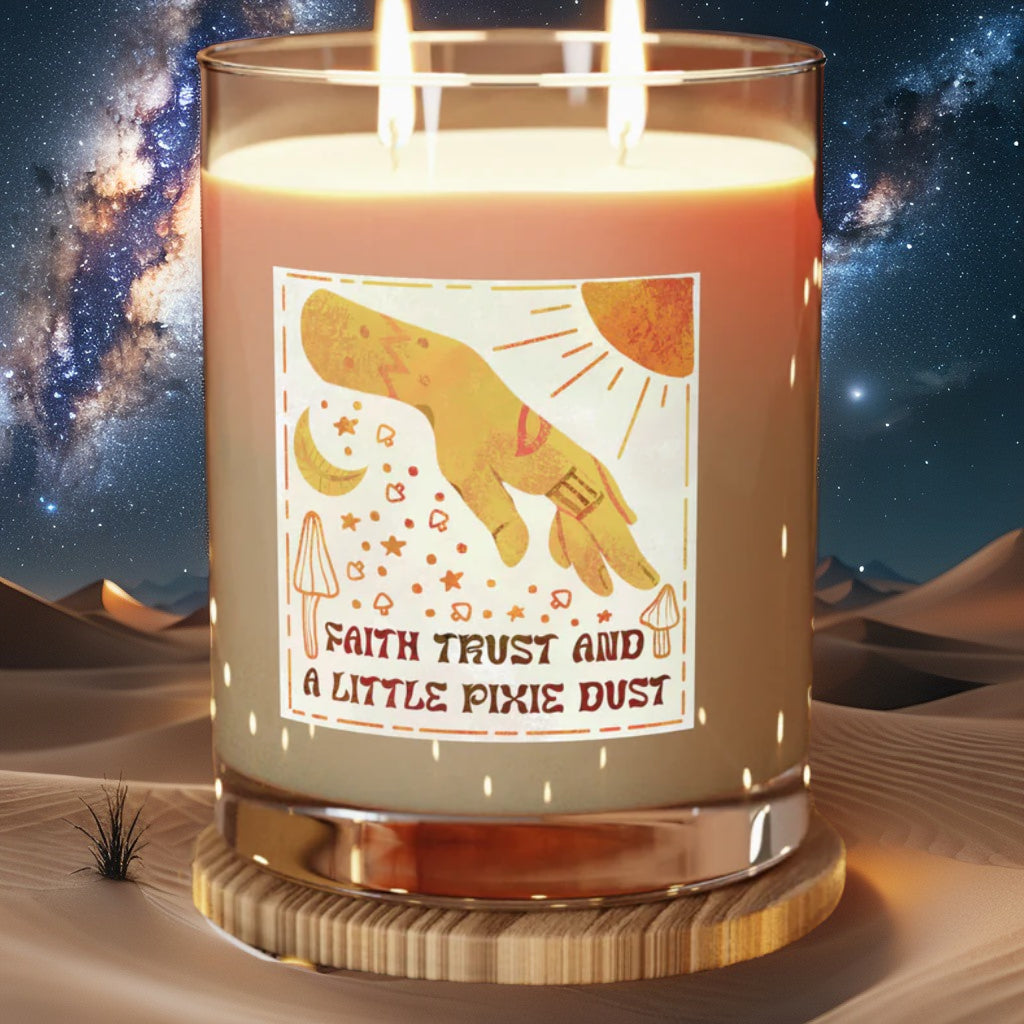 Scented Candle - Full Glass, 11oz - Faith, Trust, and Pixie Dust