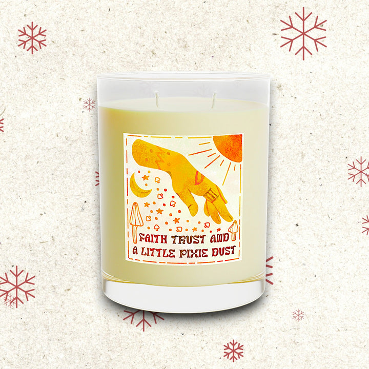 Scented Candle - Full Glass, 11oz - Faith, Trust, and Pixie Dust