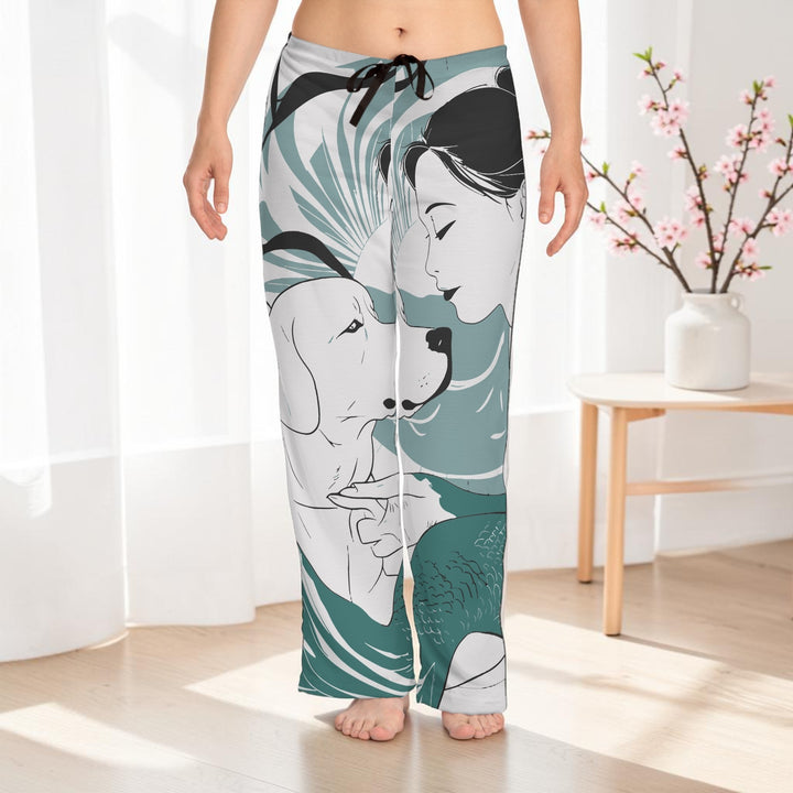 Women's Pajama Pants  - Japanese Mermaid with Lab