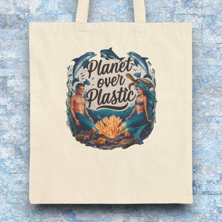 Cotton Canvas Tote Bag - Planet Over Plastic