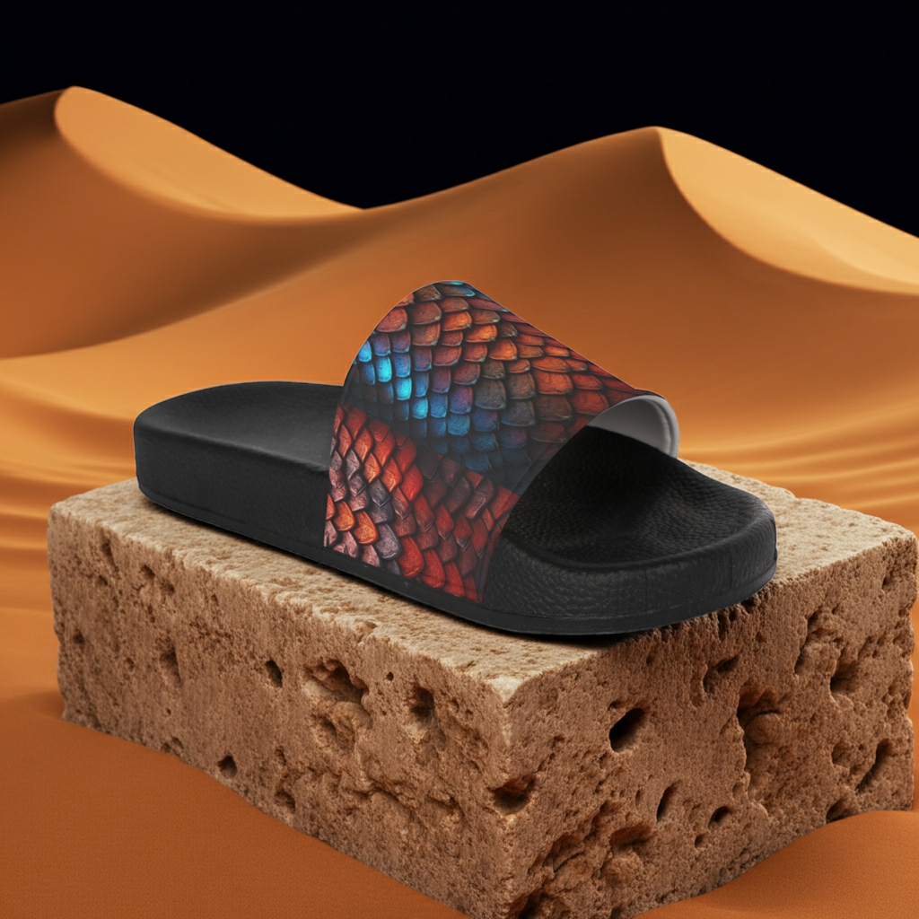 Women's Slide Sandals - Dragon Scales