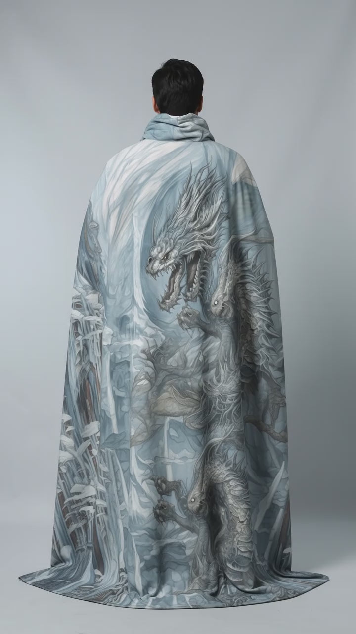 Dragon Shadows Unisex Hooded Cloak – Microfiber