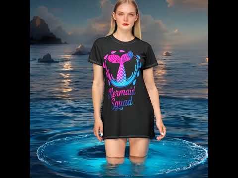 T-Shirt Dress  - Mermaid Squad