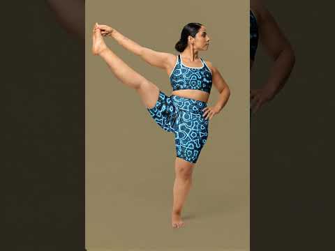 Stylish Women's Workout Shorts - Shifting Blues