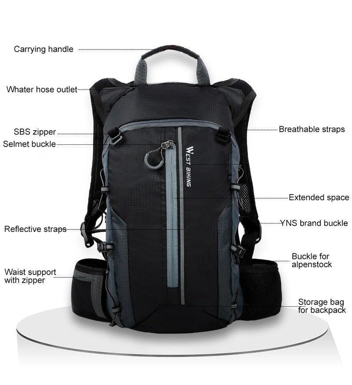 10L Hydration Backpack | Waterproof Cycling & Hiking Daypack