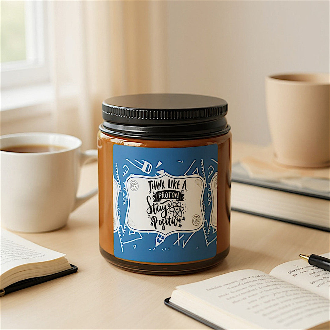 Scented Soy Candle (Multi-Size, Amber Jar) - Proton Positive