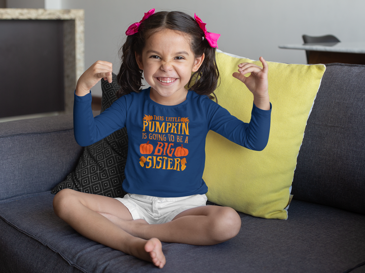 Toddler Long Sleeve Tee - Big Sister Pumpkin