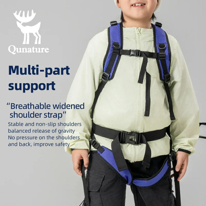 Kids’ Ski Training Backpack With Traction Rope – H53