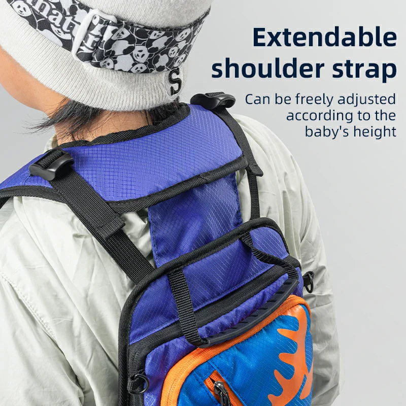 Kids’ Ski Training Backpack With Traction Rope – H53
