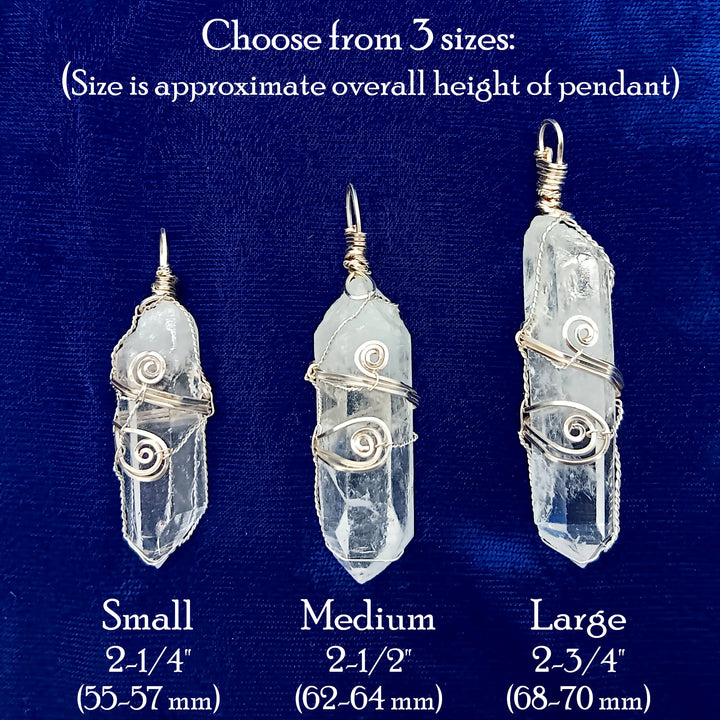 Raw Quartz Crystal Pendant | Handmade Wire Wrapped Necklace