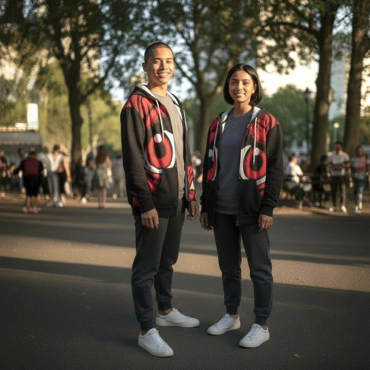 Unisex Zip Hoodie - Red Eye