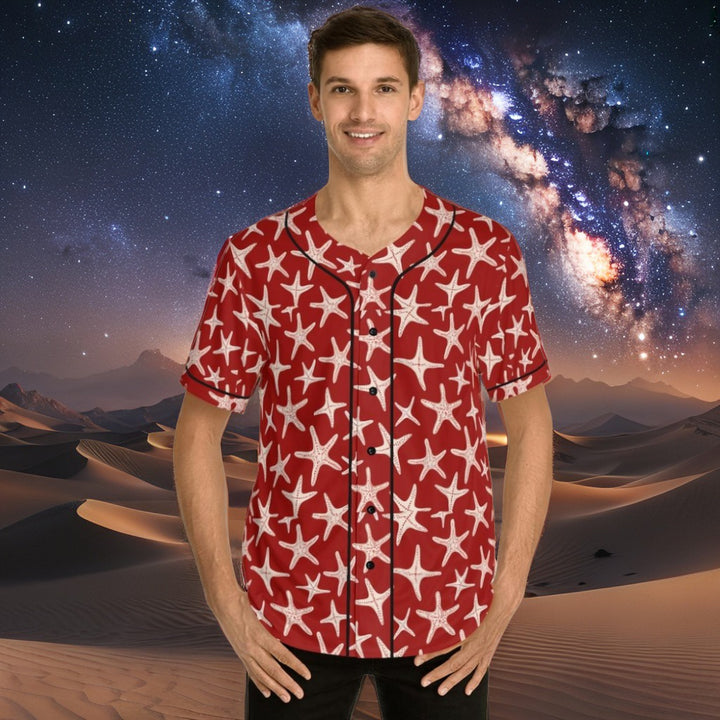 Men's Baseball Jersey  - Red Stars