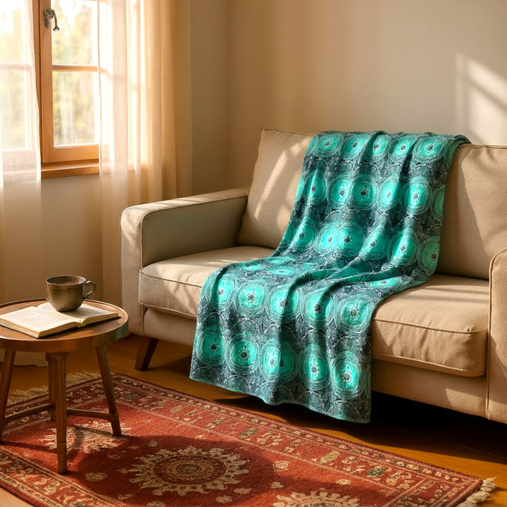 Reiki Symbols Sherpa Fleece Blanket – Healing Energy Throw for Home & Gifts