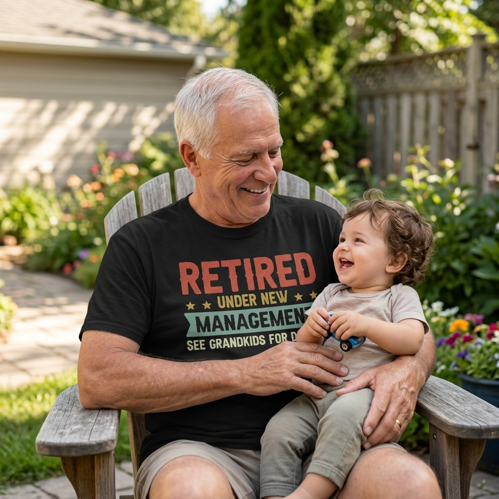 Retired Under New Management Unisex Ultra Cotton Tee - Perfect Gift for Grateful Grandparents
