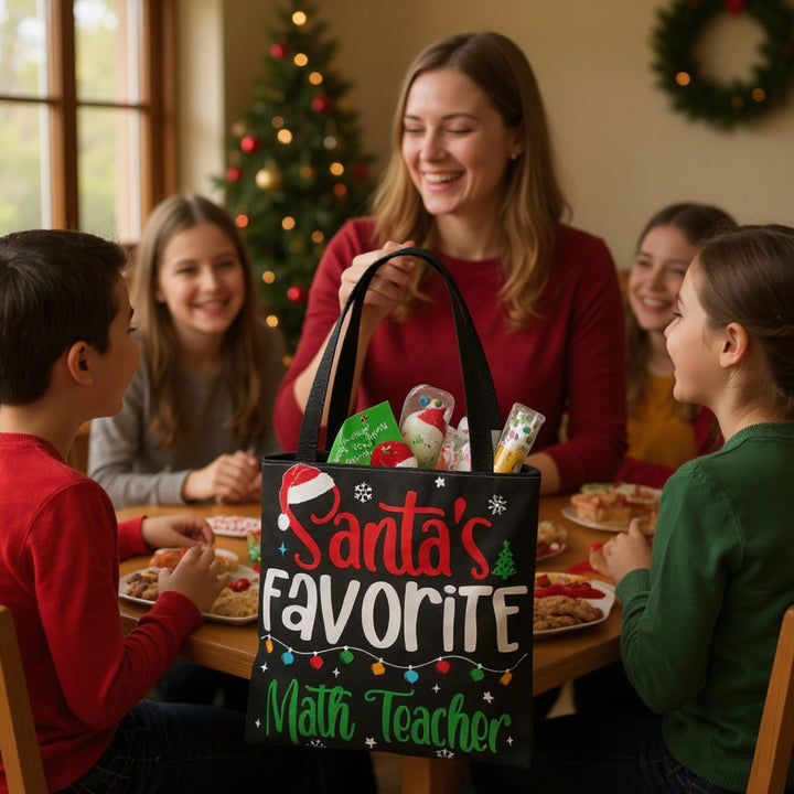 Tote Bag  - Santa's Favorite Math Teacher