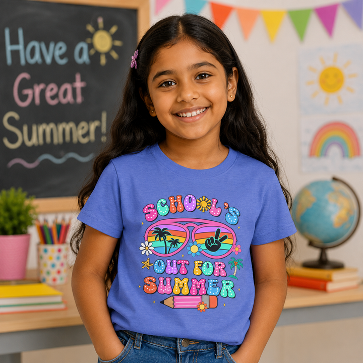 Youth Summer Vibe Tee – "School's Out for Summer"