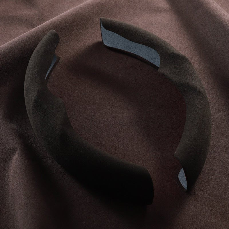 Sea Dragon Dreams Alcantara steering wheel cover segments in black, featuring a soft suede-like texture for Tesla.