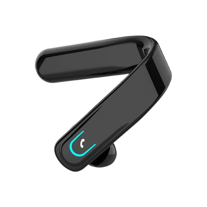 Sea Dragon Dreams black wireless Bluetooth business headset with ear-hook design and call button
