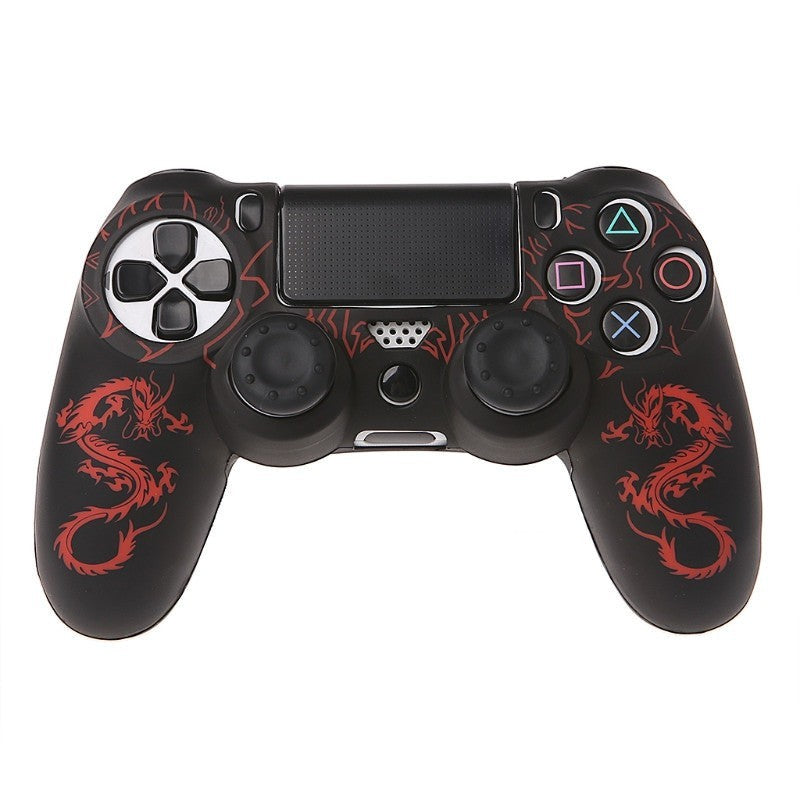 Sea Dragon Dreams black silicone controller skin with red dragon graphics and laser camouflage details